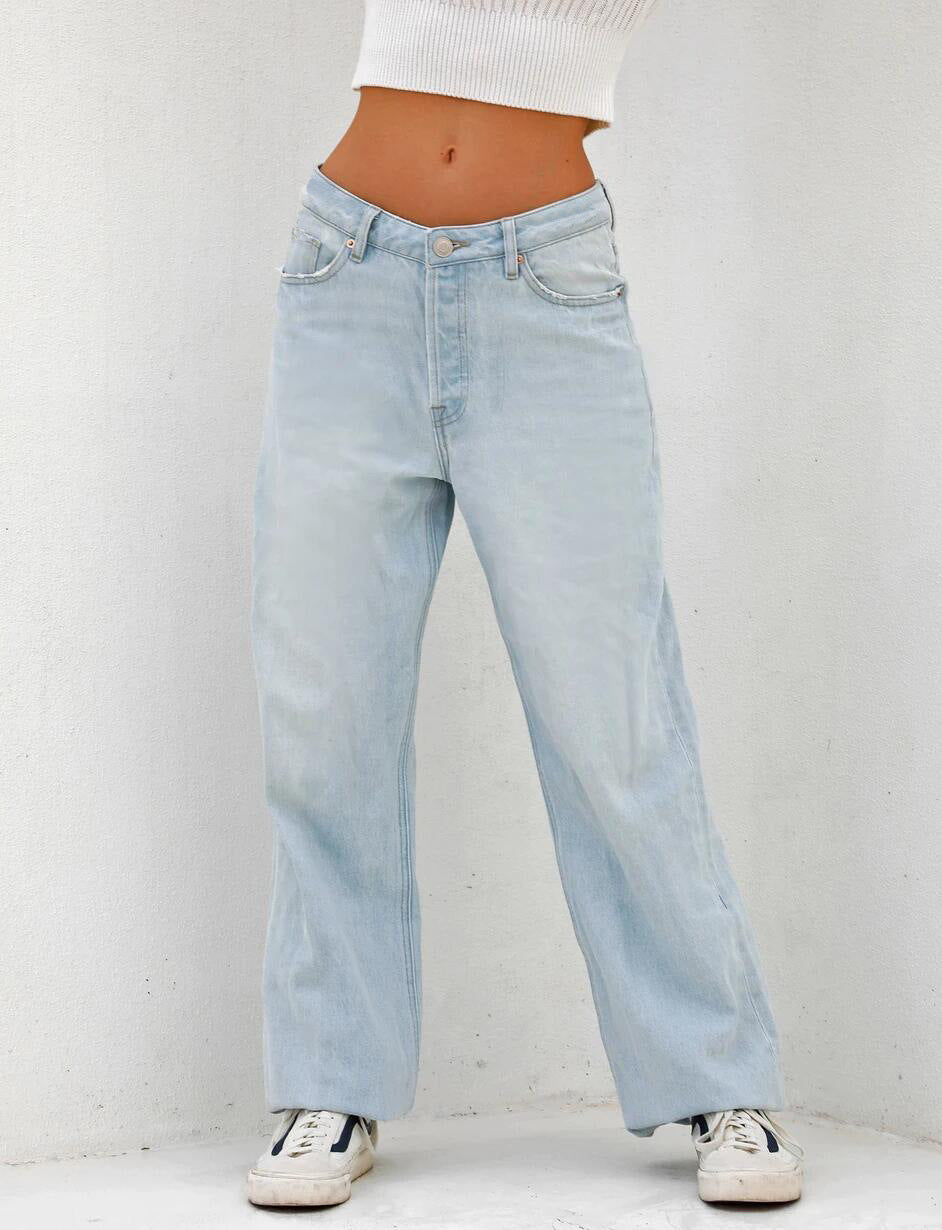 High Waist Loose Wide Leg Women's Jeans