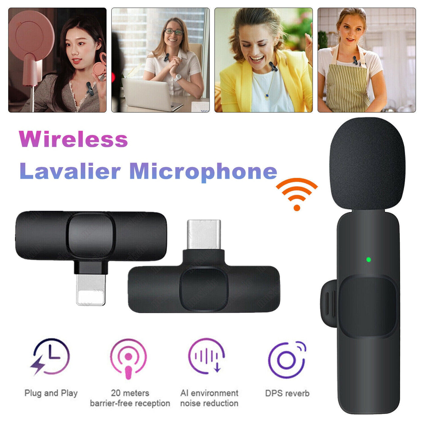 Wireless Lavalier Lapel Microphone