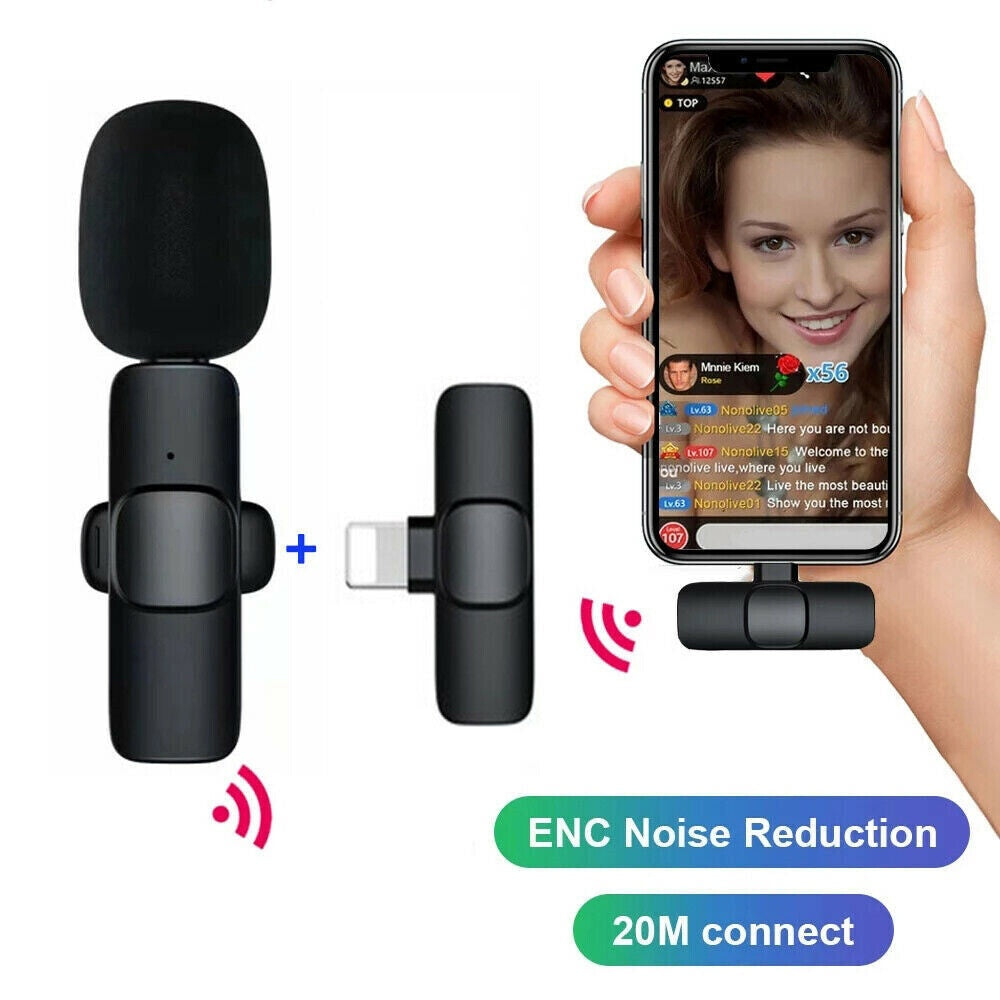 | Wireless Lavalier Microphone | Clip-On Lapel Mic | Wireless Lapel Microphone | Lavalier Mic for Phone | Bluetooth Lapel Mic | Wireless Mic for Interviews | Content Creator Microphone | Mic for Vlogging and Streaming | Wireless Lavalier for DSLR | Portable Lapel Mic | Noise-Reducing Clip Mic | Plug and Play Wireless Mic |