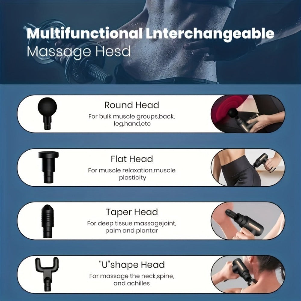 | Portable Fascia Massage Gun| Portable Fascia Gun | Handheld Muscle Massager | Deep Tissue Massage Gun | Quiet Electric Massager | Cordless Muscle Relaxer | Massage Gun for Recovery | Compact Body Massager | Home Massage Tool | Rechargeable Fascia Gun | Massage Gun for Pain Relief