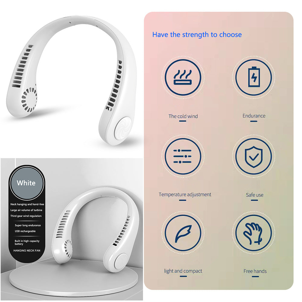 | Portable Neck Fan | Wearable Cooling Fan | Hands-Free Mini Fan | USB Neck Fan | Personal Neck Cooler | Lightweight Sports Fan | Dual Fan Neck Airflow | Travel-Friendly Neck Fan | Quiet Wearable Fan | Cooling Fan for Outdoors | Bladeless Neck Fan |