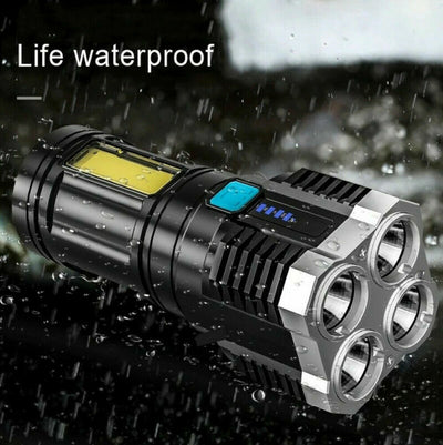 Tactical Quad-Core Flashlight | Tactical LED Flashlight | Quad-Core Super Torch | Rechargeable Tactical Torch | Ultra Bright Camping Flashlight | Zoomable LED Torch | Waterproof Emergency Light | Handheld Super Bright Flashlight | Outdoor Survival Torch | USB Powered LED Light | High-Lumen Tactical Flashlight | 
