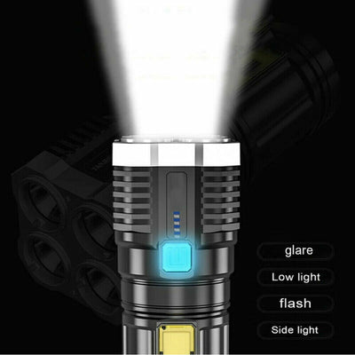 Tactical Quad-Core Flashlight | Tactical LED Flashlight | Quad-Core Super Torch | Rechargeable Tactical Torch | Ultra Bright Camping Flashlight | Zoomable LED Torch | Waterproof Emergency Light | Handheld Super Bright Flashlight | Outdoor Survival Torch | USB Powered LED Light | High-Lumen Tactical Flashlight | 