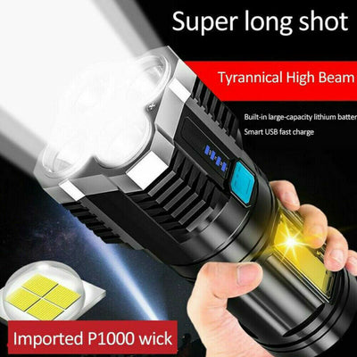 Tactical Quad-Core Flashlight | Tactical LED Flashlight | Quad-Core Super Torch | Rechargeable Tactical Torch | Ultra Bright Camping Flashlight | Zoomable LED Torch | Waterproof Emergency Light | Handheld Super Bright Flashlight | Outdoor Survival Torch | USB Powered LED Light | High-Lumen Tactical Flashlight | 