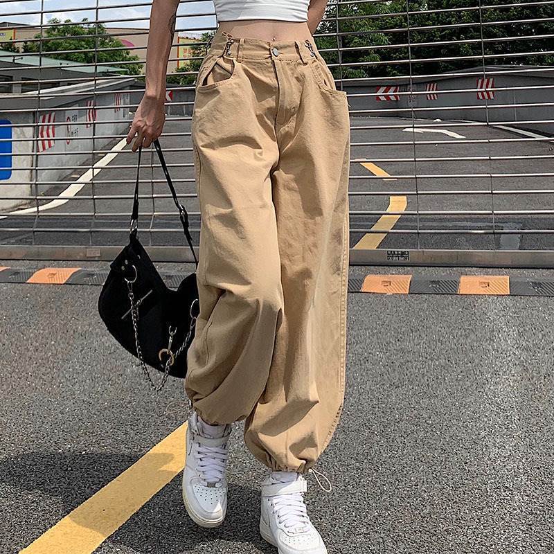 Women Loose Wild Trend Street Sports Casual Trousers